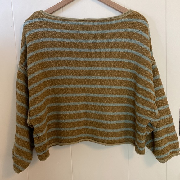 Free People | Bardot Striped Slouchy Sweater - Picture 4 of 4
